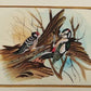 Handmade Bird Painting on Silk Fabric for Home and Office Decor