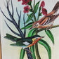 Handmade Birds Painting on Silk Fabric for Home and Office Decor