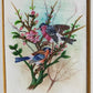 Handmade Birds Painting on Silk Fabric for Home and Office Decor