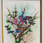 Handmade Birds Painting on Silk Fabric for Home and Office Decor