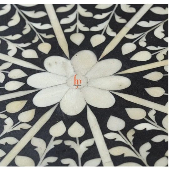 Handmade Customized  Bone Inlay Round Dinning Table