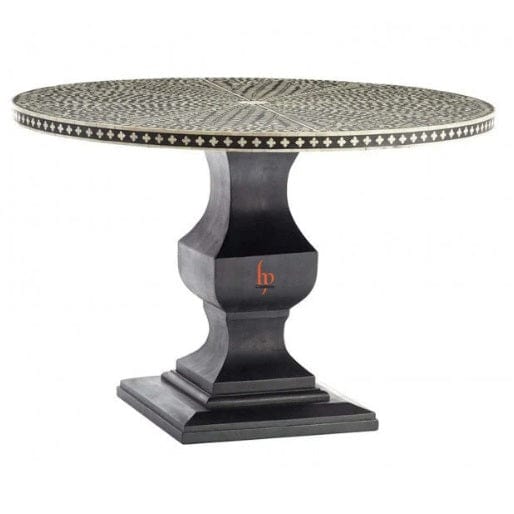Handmade Customized  Bone Inlay Round Dinning Table