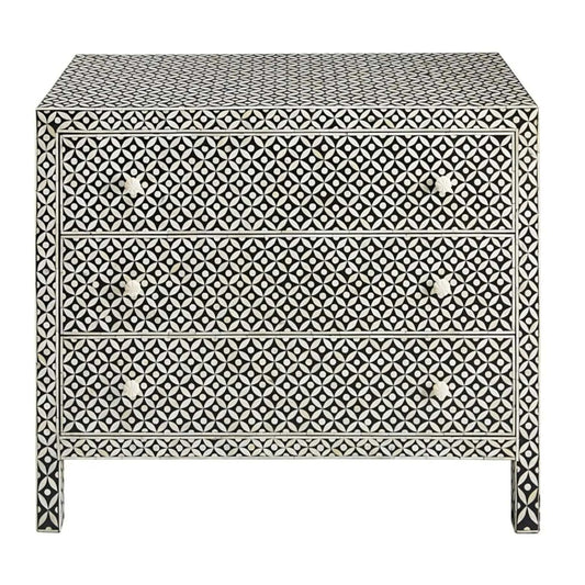 Handmade Chest of 3 Drawers with multiple Colors & Patterns