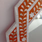 Handmade Customized Mother of Pearl Hexagonal Mirror Frame