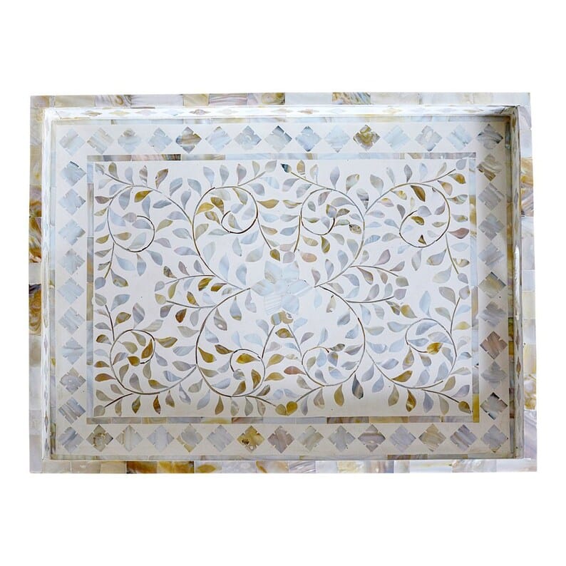 Handmade Customized Mother of Pearl Inlay Serving Tray