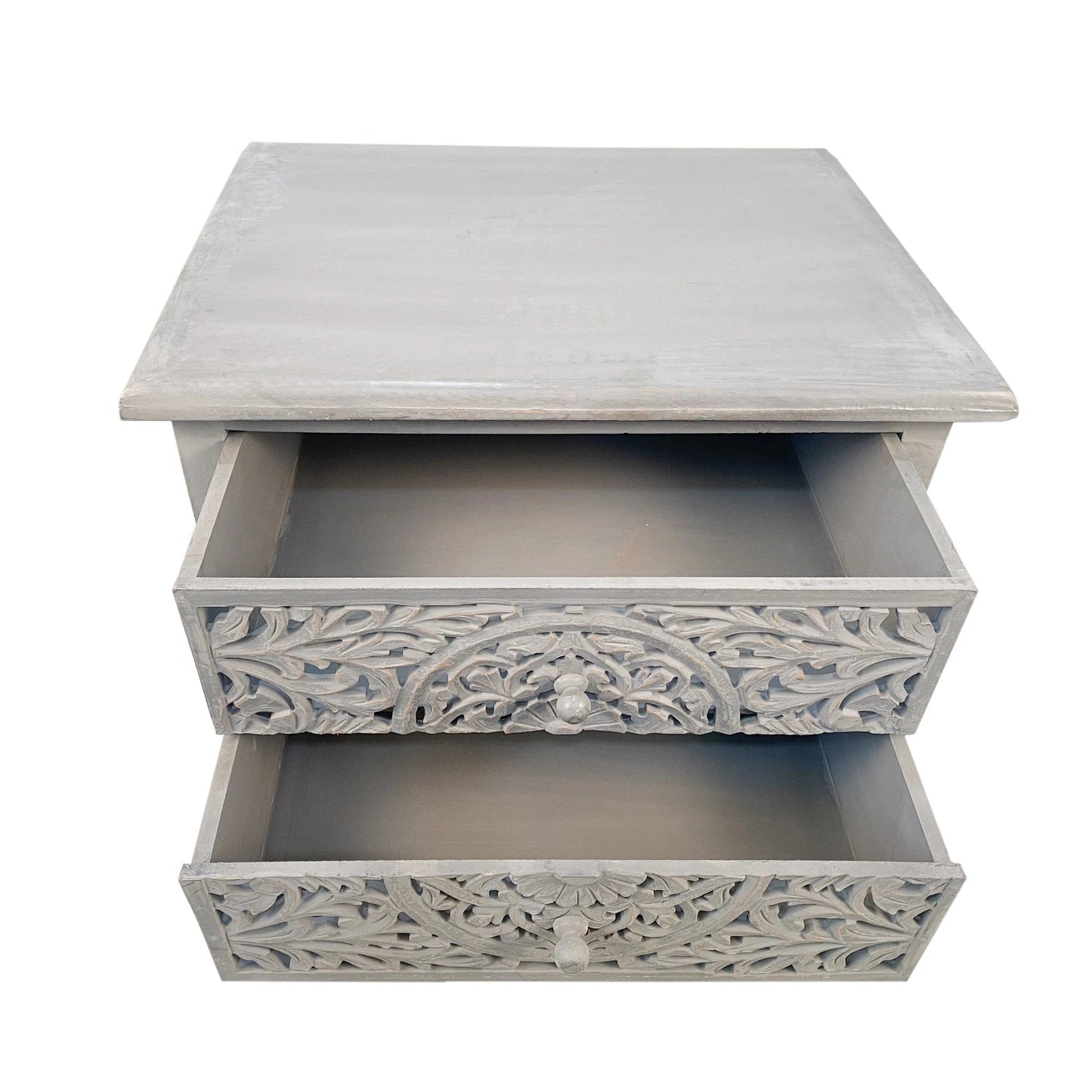 Handmade Customized Wooden 2 Drawer Bedside Table