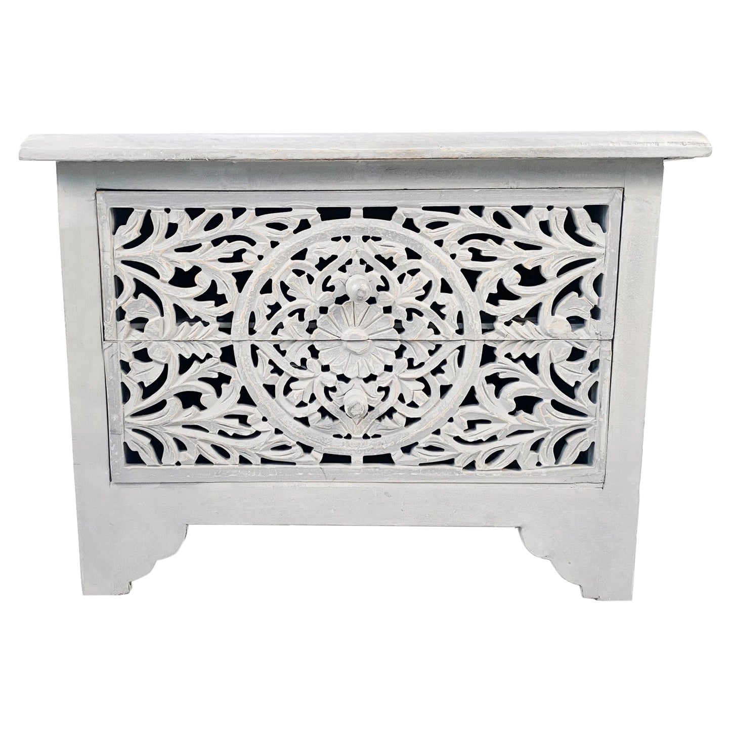 Handmade Customized Wooden 2 Drawer Bedside Table