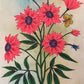 Handmade Flowers Painting on Silk Fabric for Home and Office Decor