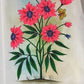 Handmade Flowers Painting on Silk Fabric for Home and Office Decor