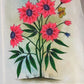 Handmade Flowers Painting on Silk Fabric for Home and Office Decor
