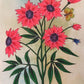 Handmade Flowers Painting on Silk Fabric for Home and Office Decor