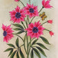 Handmade Flowers Painting on Silk Fabric for Home and Office Decor