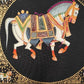 Handmade Horse Painting on Silk Fabric for Home and Office Decor