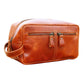 Handmade Leather Toiletry Bag For Men & Women Personalized Signature Cosmetic Leather Bag