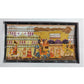Handmade Matte Synthetic Palace View Silk Fabric Painting for Home Decor