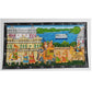 Handmade Matte Synthetic Palace View Silk Fabric Painting for Home Decor