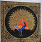 Handmade Peacock Painting on Silk Fabric for Home and Office Decor