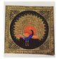 Handmade Peacock Painting on Silk Fabric for Home and Office Decor