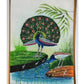 Handmade Peacock Painting on Silk Fabric for Home and Office Decor
