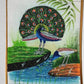 Handmade Peacock Painting on Silk Fabric for Home and Office Decor