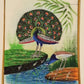 Handmade Peacock Painting on Silk Fabric for Home and Office Decor