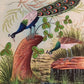 Handmade Peacock Painting on Silk Fabric for Home and Office Decor