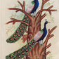 Handmade Peacocks Painting on Silk Fabric for Home and Office Decor