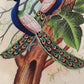 Handmade Peacocks Painting on Silk Fabric for Home and Office Decor