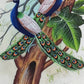 Handmade Peacocks Painting on Silk Fabric for Home and Office Decor