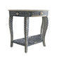 Handmade Customized Bone Inlay 1 Drawer Semi Circle  Console Table