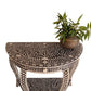 Handmade Customized Bone Inlay 1 Drawer Semi Circle  Console Table