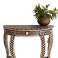 Handmade Customized Bone Inlay 1 Drawer Semi Circle  Console Table