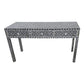 Handmade Customized Mother of Pearl Geometric Pattern Console Table