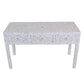 Handmade Customized Mother of Pearl Floral Pattern Console Table