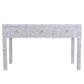 Handmade Customized Mother of Pearl Floral Pattern Console Table