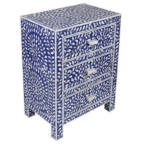 Best Mother of Pearl Inlay Floral Bedside/Nightstand/Side table for Home and Office Decor