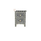 Personalized Handmade Bone Inlay Set Of 2 Bedside Tables Home Decor Furniture Attractive Floral Design Entrance Tables