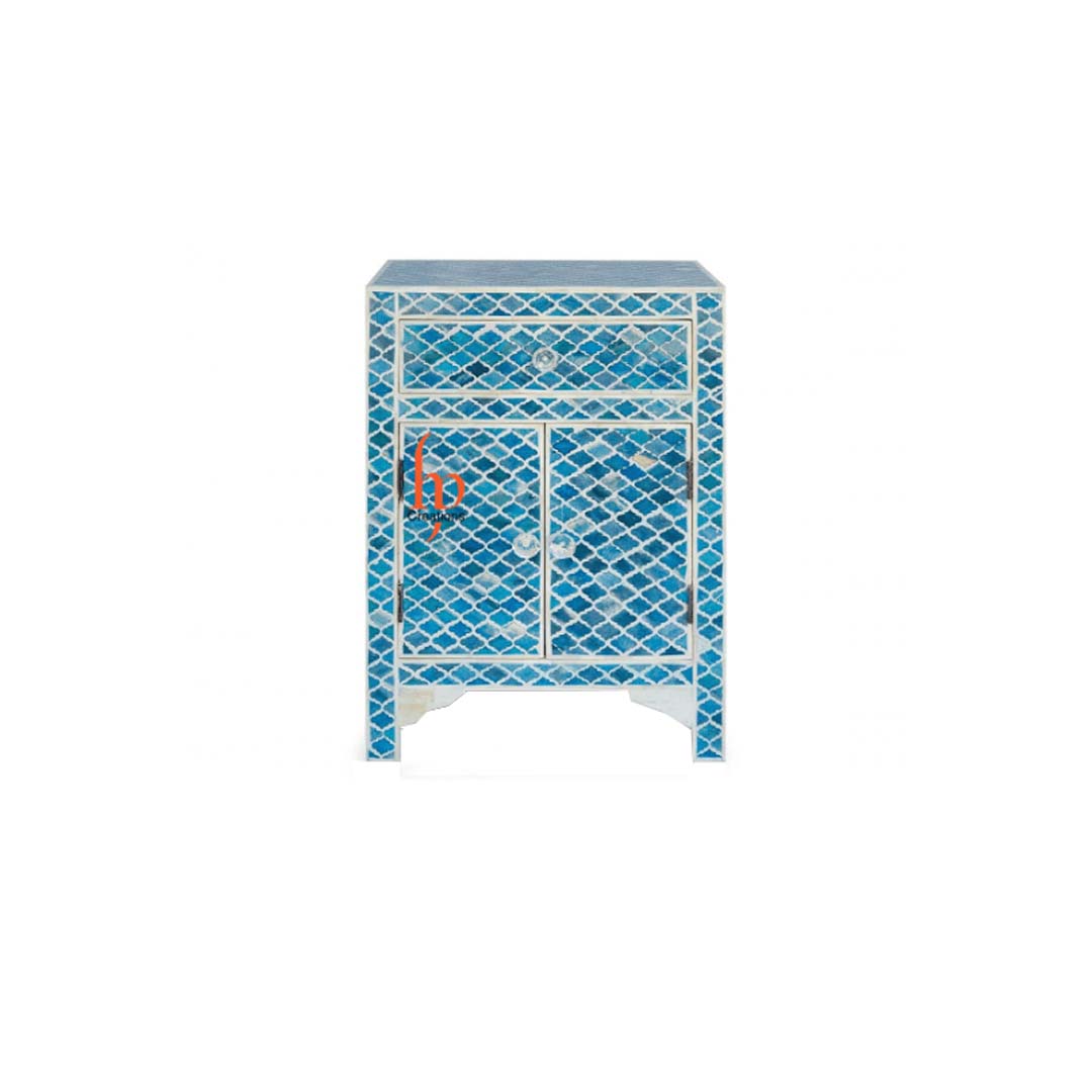 Personalized Bone Inlay Bedside Table Attractive Modern Design Attractive Look Beautifully Crafted Table
