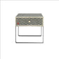 Handmade Bone Inlay Attractive Design Geometric Chevron Bedside Table Chevron with Iron Base