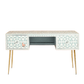 Handmade Bone Inlay Moroccan Motif Design Light Green Cosole Table Desk Furniture For Home Decor Purpose