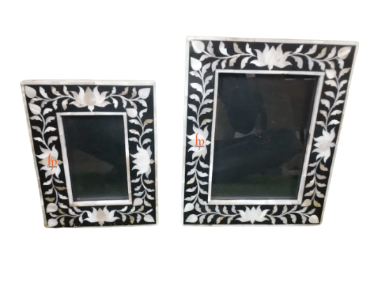 Handmade Classic Set Of 2 Mother of Pearl Inlay Photo Frame Best Gift For Any Occassion