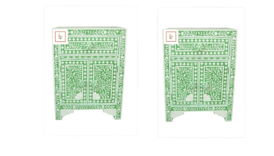 Personalized Handmade Bone Inlay Set Of 2 Bedside Tables Home Decor Furniture Attractive Floral Design Entrance