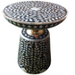 Personalized Set of 2 Mother of pearl Inlay Side Table Floral Pattern