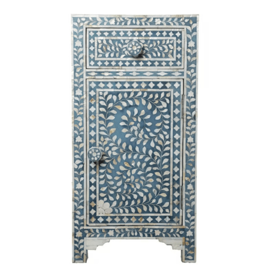 Personalized Mother Of Pearl Small Bedside Table Home Decor Purpose Attractive Design Beautifully Crafted Bedside Table