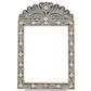 Antique Mother of pearl Mirror Frame Black Handmade Inlay Furniture Bone Inlay Mirror with Queens Crown Design