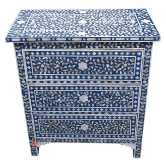 Personalized Mother Of Pearl Inlay Bedside Table Home Decor Purpose Attractive Design Beautifully Crafted Bedside Table