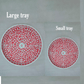 Handmade Mother Of Pearl Inlay Pink Tray Set of 2 Pieces Round Floral Tray Best Gift For Your Loved Once