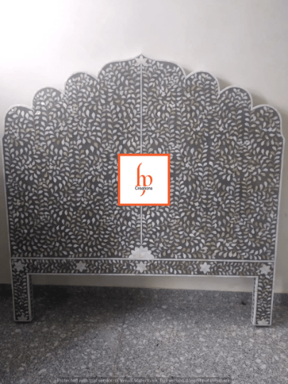 Handmade Mother Of Pearl Inlay Beautiful Bedhead Vintage Look King And Queen Size Bedhead Beautiful Bedroom Decor Furniture