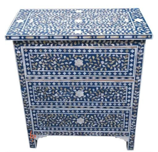 Personalized Mother Of Pearl Inlay Bedside Table Home Decor Purpose Attractive Design Beautifully Crafted Bedside Table