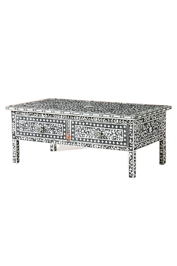 Personalized Handmade Mother Of Pearl Inlay Coffee Table Beautifully Crafted Home Decor Furniture